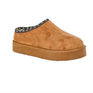 Pawz Women's Hazel Platform Clog Slippers with Faux Fur Lining